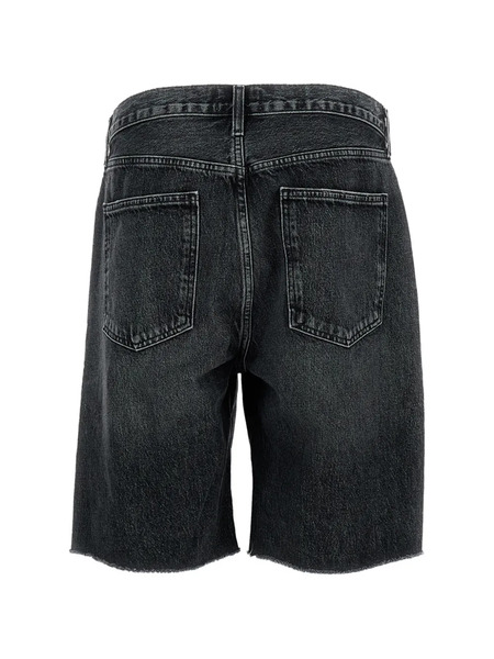  Agolde Anson Buttoned Shorts - Black 