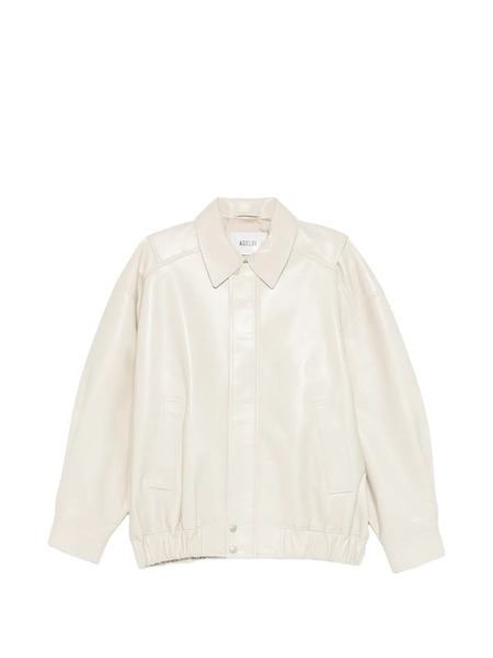  Agolde Aston Button Collared Jacket - Neutrals 