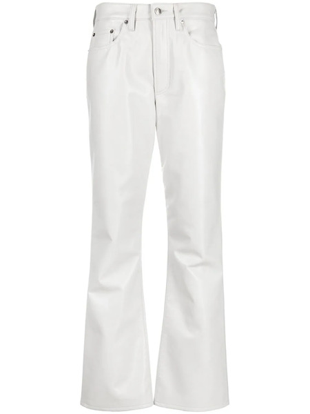  Agolde Bootcut Leather-blend Trousers - Grey 