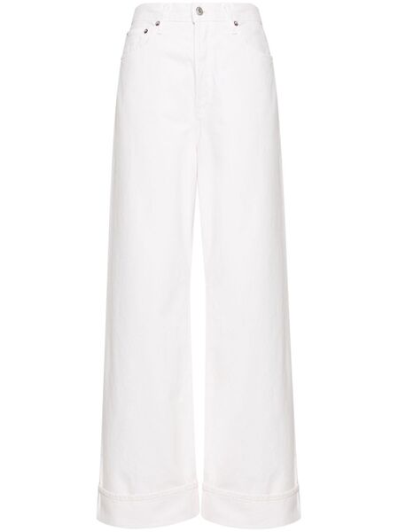  Agolde Dame High-rise Wide Leg Jeans - Neutrals 