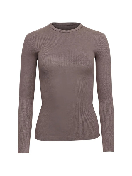  Agolde Delphi Ribbed-knit Top - Neutrals 