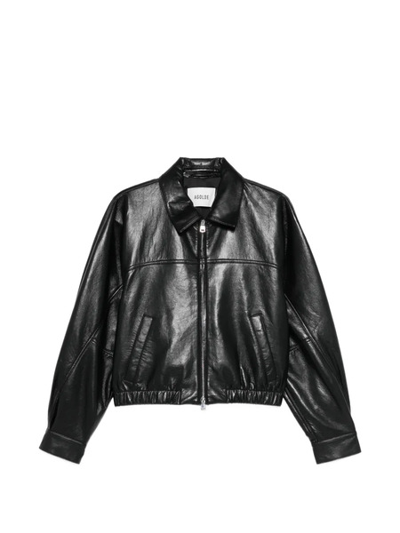 Agolde Dixon Cocoon Zip Bomber Jacket - Black 