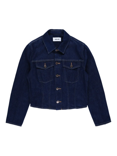  Agolde In Rinse Buttoned Contoured Jacket - Blue 