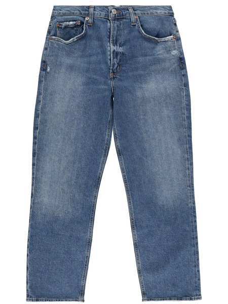 Agolde Kye Cropped Straight-leg Stretch Jeans - Blue 