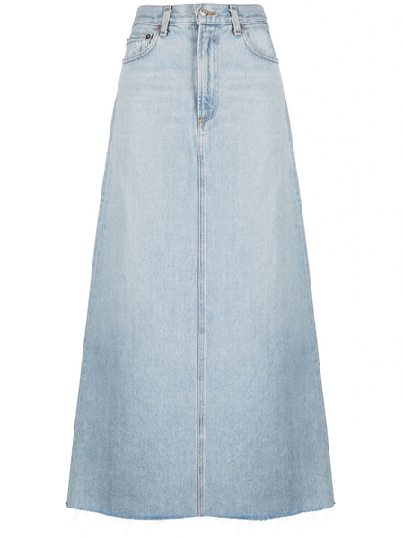  Agolde Maxi Denim Skirt - Blue 