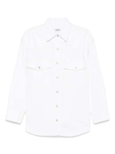  Agolde Press-stud Shirt - White 