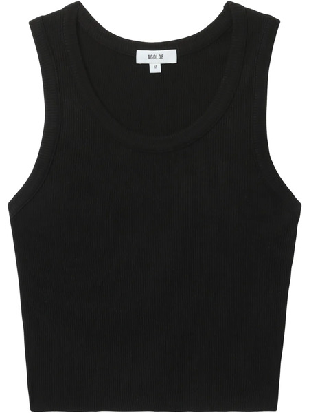  Agolde Ribbed Tank Top - Black 