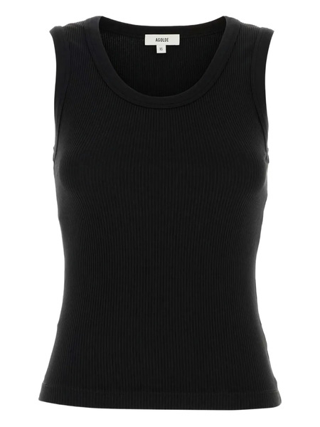  Agolde Ribbed Tank Top - Black 