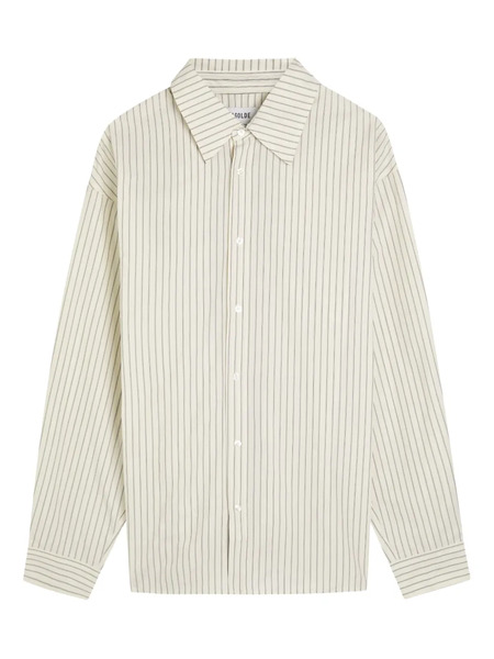  Agolde Striped Button Shirt - Neutrals 