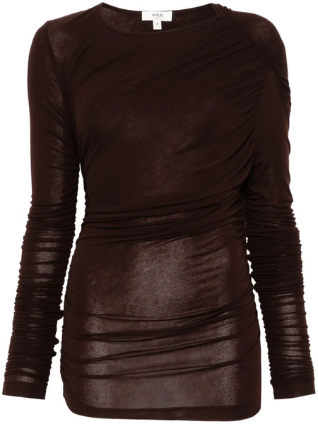  Agolde Tania Twist T-shirt - Brown 