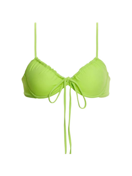  Agua Bendita Tie Underwire Bikini Top - Green 