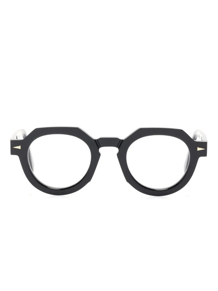 Ahlem Petits Champs Round-frame Glasses - Black 