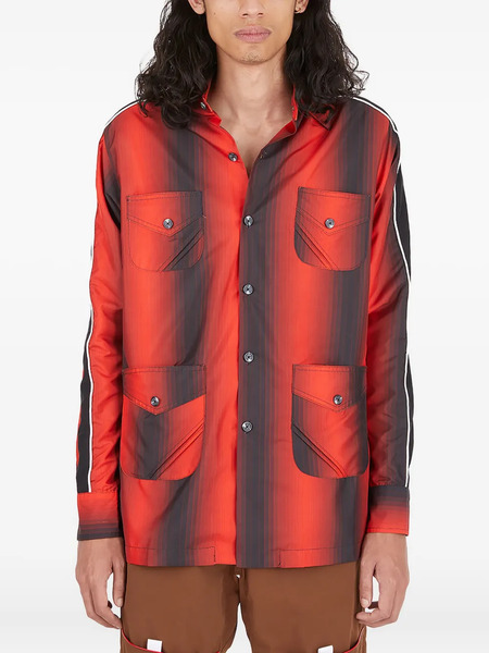 Ahluwalia Stripe-pattern Shirt Jacket - Red 