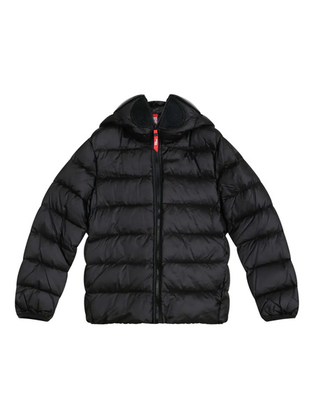  Ai Riders On The Storm Quilted Hooded Puffer Jacket - Black 