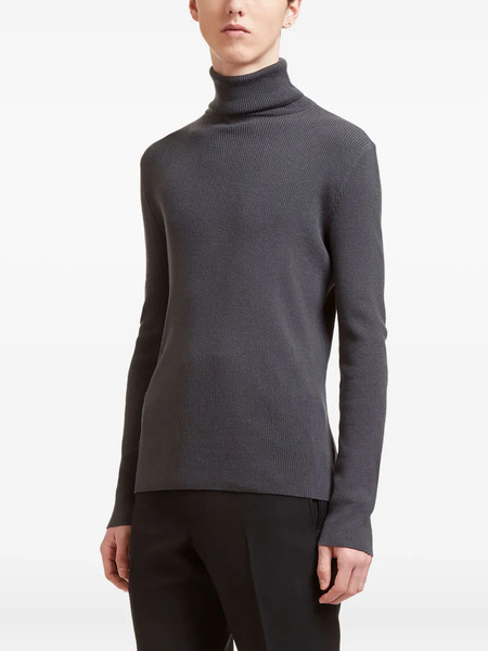  Aiezen Ribbed Turtleneck Sweater - Grey 