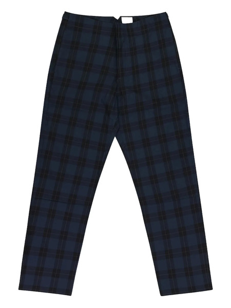  Aimé Leon Dore Stadium Plaid navy Blue Trousers 