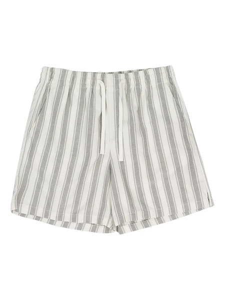  Aimé Leon Dore Striped-pattern Drawstring Shorts - Green 
