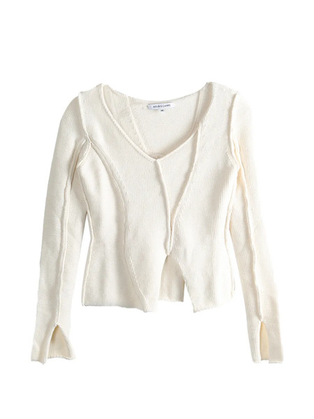  Aisling Camps Eddy V-neck Top - Neutrals 