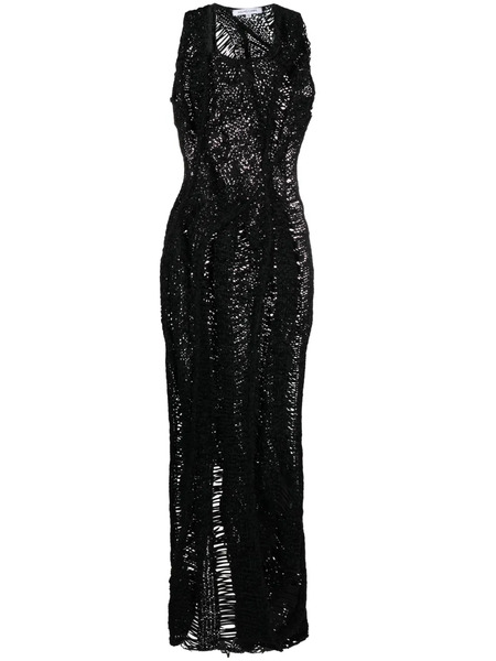  Aisling Camps Kapok Open-knit Maxi Dress - Black 