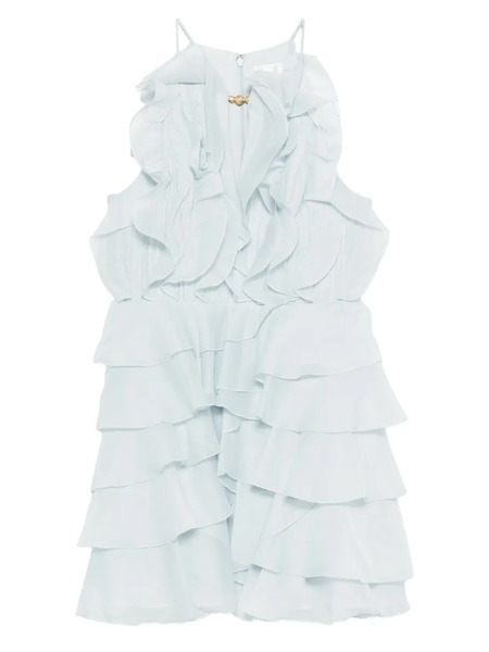  Aje Cleo Ruffled Tiered Mini Dress - Blue 