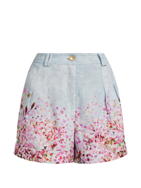  Aje Fragments Floral Print Shorts - Blue 