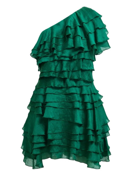  Aje Rosaline Ruffled Mini Dress - Green 