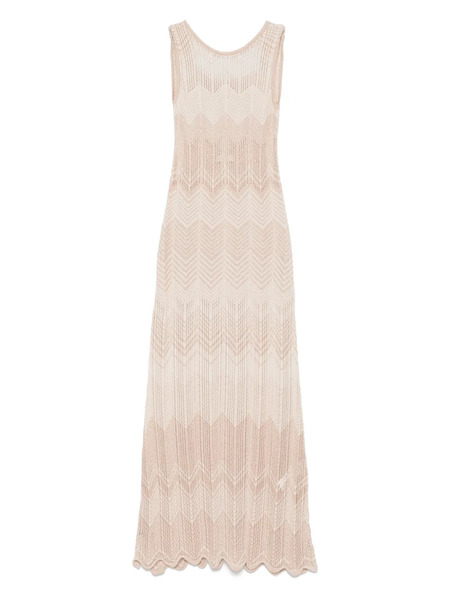  Akep Chevron-knit Maxi Dress - Neutrals 