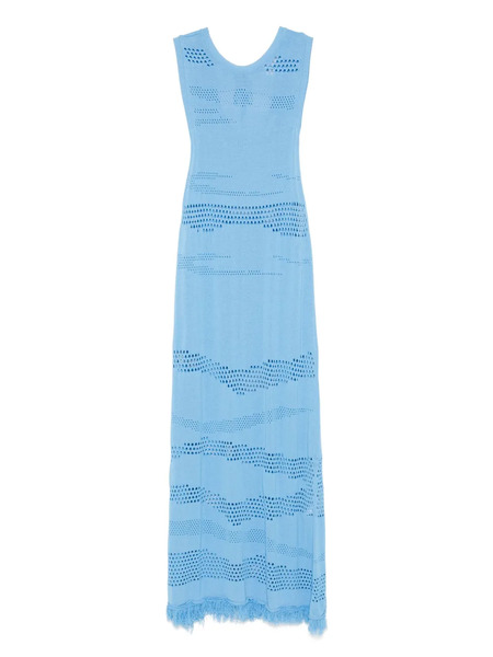  Akep Crochet-knit Dress - Blue 
