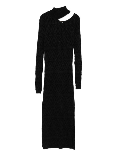  Akep Knitted Midi Dress - Black 