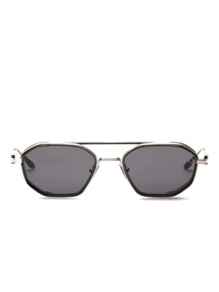  Akoni Eris-two Geometric-frame Sunglasses - Silver 
