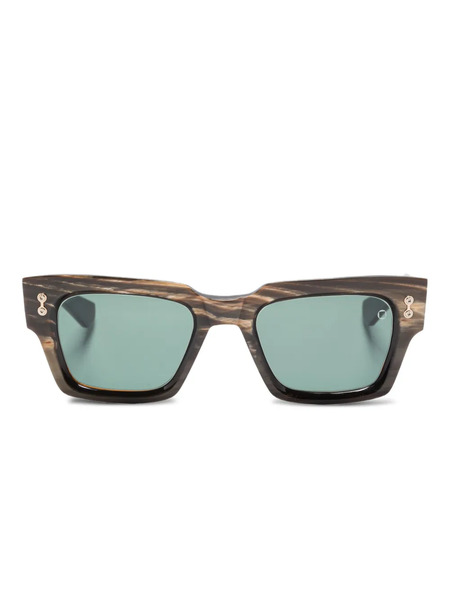  Akoni Horn Rectangle Sunglasses - Brown 