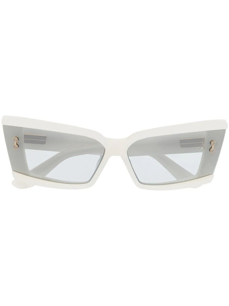  Akoni Rectangle-frame Sunglasses - White 