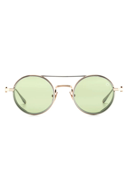  Akoni Round-frame Sunglasses - Silver 