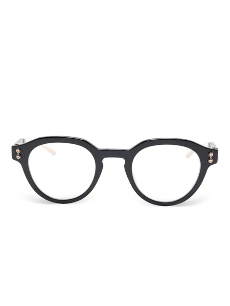  Akoni Wise Three Round Glasses - Black 