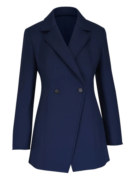  Akris Duska Double-breasted Blazer - Blue 