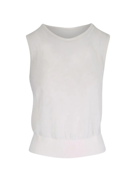  Akris Punto Crew-neck Tank Top - White 