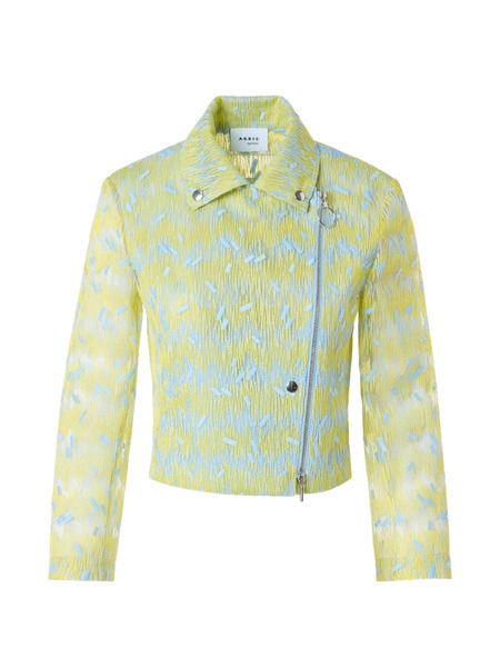  Akris Punto Cropped Biker Jacket - Yellow 