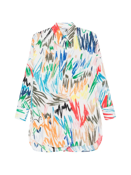  Akris Punto Long-sleeve Printed Shirt - White 