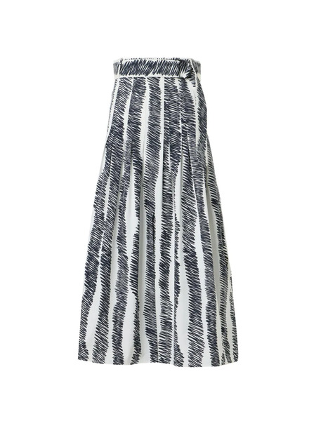  Akris Punto Pleated Midi Skirt - White 