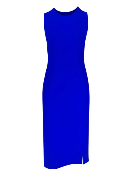  Akris Sleeveless Slit Midi Dress - Blue 