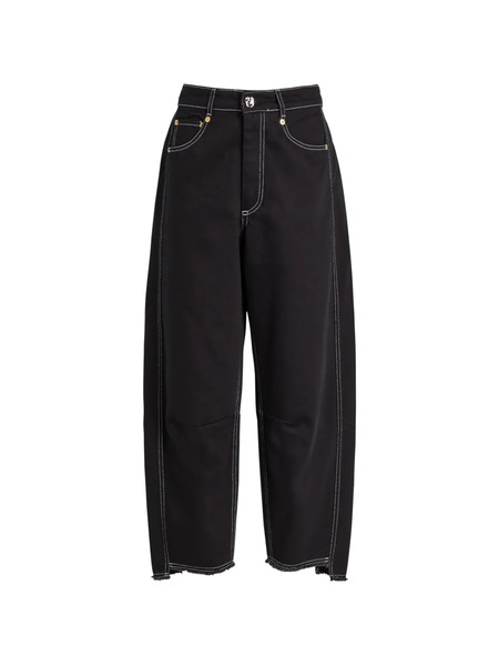  Akyn Blake Contrast-stitching Frayed Jeans - Black 