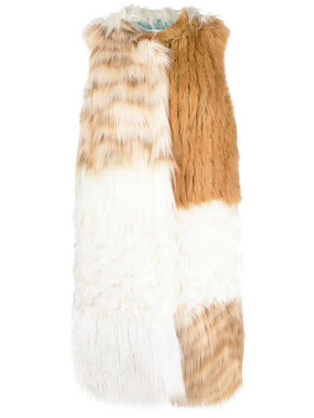  Alabama Muse Oversize Faux-fur Gilet - Neutrals 