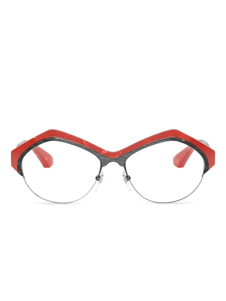  Alain Mikli Geometric-frame Glasses - Red 