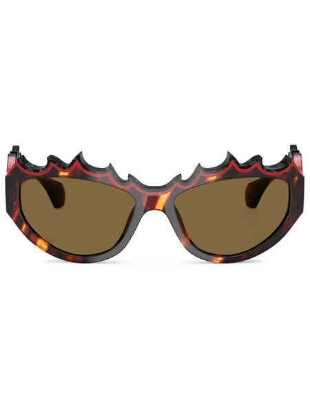  Alain Mikli Geometric-frame Sunglasses - Brown 