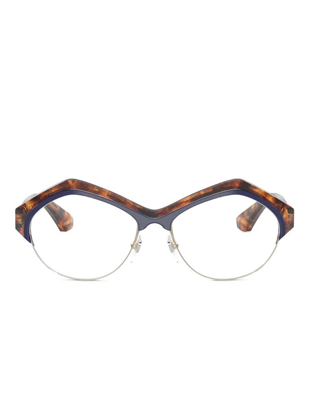  Alain Mikli Tortoiseshell Geometric-frame Glasses - Brown 