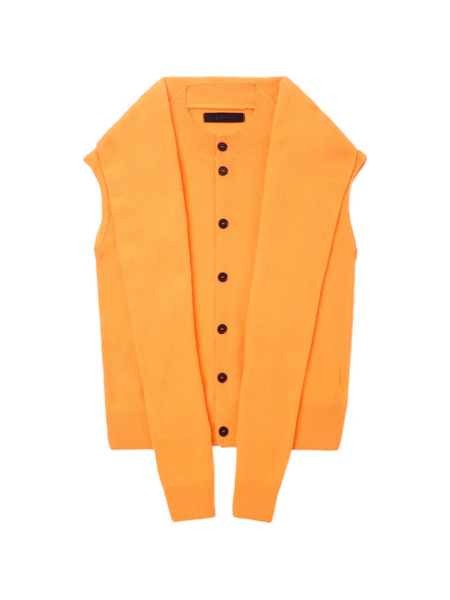  Alainpaul Buttoned Layered Cardigan - Orange 
