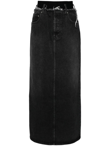  Alainpaul Distressed Denim Skirts - Black 