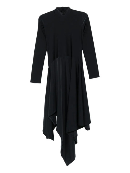  Alainpaul Draped Asymmetric Dress - Black 