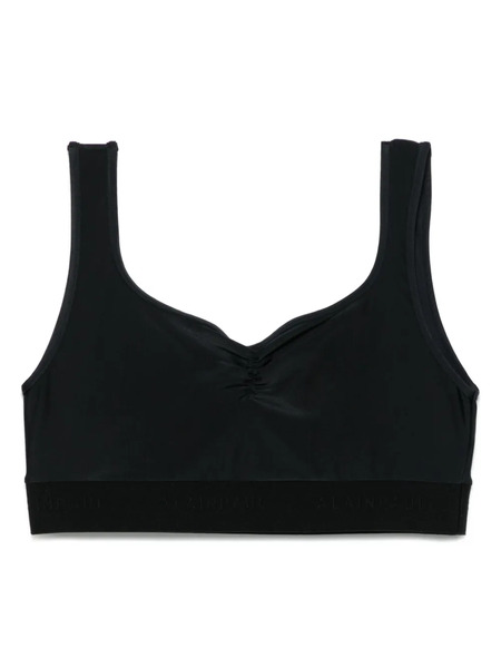  Alainpaul Gathered-detailing Bra - Black 