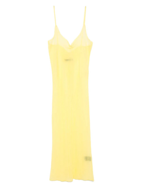  Alainpaul Knitted Justaucorps Dress - Yellow 